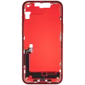 Mid-Frame Housing W/ Charging Port Flex & Small Parts For iPhone 14 Plus (US Version) (Used OEM Pull: Grade C) (Red)