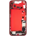 Mid-Frame Housing W/ Charging Port Flex & Small Parts For iPhone 14 Plus (US Version) (Used OEM Pull: Grade C) (Red)
