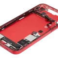 Mid-Frame Housing W/ Charging Port Flex & Small Parts For iPhone 14 Plus (US Version) (Used OEM Pull: Grade C) (Red)