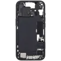 Mid-Frame Housing W/ Charging Port Flex & Small Parts For iPhone 15 (EU / Global Version) (Used OEM Pull: Grade A) (Black)
