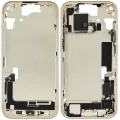 Mid-Frame Housing W/ Charging Port Flex & Small Parts For iPhone 15 (EU / Global Version) (Used OEM Pull: Grade A) (Yellow)