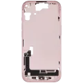 Mid-Frame Housing W/ Charging Port Flex & Small Parts For iPhone 15 (EU / Global Version) (Used OEM Pull: Grade A) (Pink)