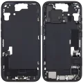 Середня рамка зі шлейфом зарядки й дрібними деталями для iPhone 15 (EU / Global Version) (Used OEM Pull: Grade B) (чорний)