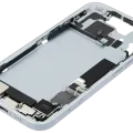 Mid-Frame Housing W/ Charging Port Flex & Small Parts For iPhone 15 (EU / Global Version) (Used OEM Pull: Grade B) (Blue)