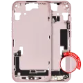 Середня рамка зі шлейфом зарядки й дрібними деталями для iPhone 15 (EU / Global Version) (Used OEM Pull: Grade B) (рожевий)