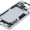 Mid-Frame Housing W/ Charging Port Flex & Small Parts For iPhone 15 (EU / Global Version) (Used OEM Pull: Grade C) (Blue)
