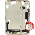 Mid-Frame Housing W/ Charging Port Flex & Small Parts For iPhone 15 (EU / Global Version) (Used OEM Pull: Grade C) (Yellow)