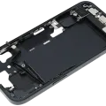 Mid-Frame Housing W/ Charging Port Flex & Small Parts For iPhone 15 (US Version) (Used OEM Pull: Grade A) (Black)