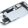 Mid-Frame Housing W/ Charging Port Flex & Small Parts For iPhone 15 (US Version) (Used OEM Pull: Grade A) (Blue)