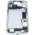 Mid-Frame Housing W/ Charging Port Flex & Small Parts For iPhone 15 (US Version) (Used OEM Pull: Grade A) (Blue)