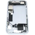 Mid-Frame Housing W/ Charging Port Flex & Small Parts For iPhone 15 (US Version) (Used OEM Pull: Grade A) (Blue)