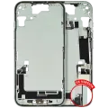 Mid-Frame Housing W/ Charging Port Flex & Small Parts For iPhone 15 (US Version) (Used OEM Pull: Grade A) (Green)