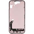 Mid-Frame Housing W/ Charging Port Flex & Small Parts For iPhone 15 (US Version) (Used OEM Pull: Grade A) (Pink)