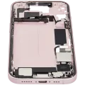 Mid-Frame Housing W/ Charging Port Flex & Small Parts For iPhone 15 (US Version) (Used OEM Pull: Grade A) (Pink)