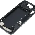 Mid-Frame Housing W/ Charging Port Flex & Small Parts For iPhone 15 (US Version) (Used OEM Pull: Grade B) (Black)