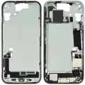 Mid-Frame Housing W/ Charging Port Flex & Small Parts For iPhone 15 (US Version) (Used OEM Pull: Grade B) (Green)