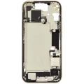 Mid-Frame Housing W/ Charging Port Flex & Small Parts For iPhone 15 (US Version) (Used OEM Pull: Grade B) (Yellow)