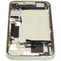 Mid-Frame Housing W/ Charging Port Flex & Small Parts For iPhone 15 (US Version) (Used OEM Pull: Grade B) (Yellow)