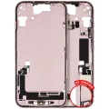 Mid-Frame Housing W/ Charging Port Flex & Small Parts For iPhone 15 (US Version) (Used OEM Pull: Grade B) (Pink)
