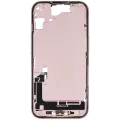 Mid-Frame Housing W/ Charging Port Flex & Small Parts For iPhone 15 (US Version) (Used OEM Pull: Grade B) (Pink)