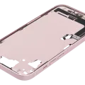 Mid-Frame Housing W/ Charging Port Flex & Small Parts For iPhone 15 (US Version) (Used OEM Pull: Grade B) (Pink)