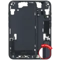 Mid-Frame Housing W/ Charging Port Flex & Small Parts For iPhone 15 (US Version) (Used OEM Pull: Grade C) (Black)