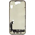 Mid-Frame Housing W/ Charging Port Flex & Small Parts For iPhone 15 (US Version) (Used OEM Pull: Grade C) (Yellow)
