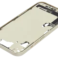 Mid-Frame Housing W/ Charging Port Flex & Small Parts For iPhone 15 (US Version) (Used OEM Pull: Grade C) (Yellow)
