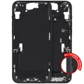 Mid-Frame Housing W/ Charging Port Flex & Small Parts For iPhone 15 Plus (EU / Global Version) (Used OEM Pull: Grade A) (Black)