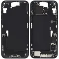 Mid-Frame Housing W/ Charging Port Flex & Small Parts For iPhone 15 Plus (EU / Global Version) (Used OEM Pull: Grade A) (Black)