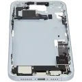 Mid-Frame Housing W/ Charging Port Flex & Small Parts For iPhone 15 Plus (EU / Global Version) (Used OEM Pull: Grade A) (Blue)