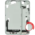 Mid-Frame Housing W/ Charging Port Flex & Small Parts For iPhone 15 Plus (EU / Global Version) (Used OEM Pull: Grade A) (Green)
