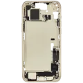 Mid-Frame Housing W/ Charging Port Flex & Small Parts For iPhone 15 Plus (EU / Global Version) (Used OEM Pull: Grade A) (Yellow)