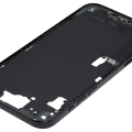 Mid-Frame Housing W/ Charging Port Flex & Small Parts For iPhone 15 Plus (EU / Global Version) (Used OEM Pull: Grade B) (Black)