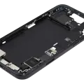 Mid-Frame Housing W/ Charging Port Flex & Small Parts For iPhone 15 Plus (EU / Global Version) (Used OEM Pull: Grade B) (Black)