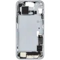 Mid-Frame Housing W/ Charging Port Flex & Small Parts For iPhone 15 Plus (EU / Global Version) (Used OEM Pull: Grade B) (Blue)