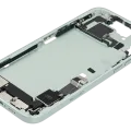 Mid-Frame Housing W/ Charging Port Flex & Small Parts For iPhone 15 Plus (EU / Global Version) (Used OEM Pull: Grade B) (Green)