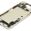 Mid-Frame Housing W/ Charging Port Flex & Small Parts For iPhone 15 Plus (EU / Global Version) (Used OEM Pull: Grade B) (Yellow)