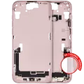 Mid-Frame Housing W/ Charging Port Flex & Small Parts For iPhone 15 Plus (EU / Global Version) (Used OEM Pull: Grade B) (Pink)