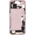 Mid-Frame Housing W/ Charging Port Flex & Small Parts For iPhone 15 Plus (EU / Global Version) (Used OEM Pull: Grade B) (Pink)