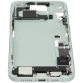 Mid-Frame Housing W/ Charging Port Flex & Small Parts For iPhone 15 Plus (EU / Global Version) (Used OEM Pull: Grade C) (Green)