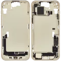 Mid-Frame Housing W/ Charging Port Flex & Small Parts For iPhone 15 Plus (EU / Global Version) (Used OEM Pull: Grade C) (Yellow)