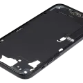 Mid-Frame Housing W/ Charging Port Flex & Small Parts For iPhone 15 Plus (US Version) (Used OEM Pull: Grade A) (Black)