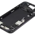 Mid-Frame Housing W/ Charging Port Flex & Small Parts For iPhone 15 Plus (US Version) (Used OEM Pull: Grade A) (Black)