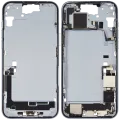 Mid-Frame Housing W/ Charging Port Flex & Small Parts For iPhone 15 Plus (US Version) (Used OEM Pull: Grade A) (Blue)