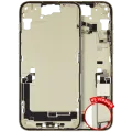 Mid-Frame Housing W/ Charging Port Flex & Small Parts For iPhone 15 Plus (US Version) (Used OEM Pull: Grade A) (Yellow)
