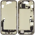 Mid-Frame Housing W/ Charging Port Flex & Small Parts For iPhone 15 Plus (US Version) (Used OEM Pull: Grade A) (Yellow)