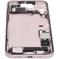Mid-Frame Housing W/ Charging Port Flex & Small Parts For iPhone 15 Plus (US Version) (Used OEM Pull: Grade A) (Pink)