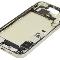 Mid-Frame Housing W/ Charging Port Flex & Small Parts For iPhone 15 Plus (US Version) (Used OEM Pull: Grade B) (Yellow)