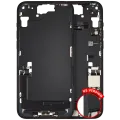Mid-Frame Housing W/ Charging Port Flex & Small Parts For iPhone 15 Plus (US Version) (Used OEM Pull: Grade C) (Black)